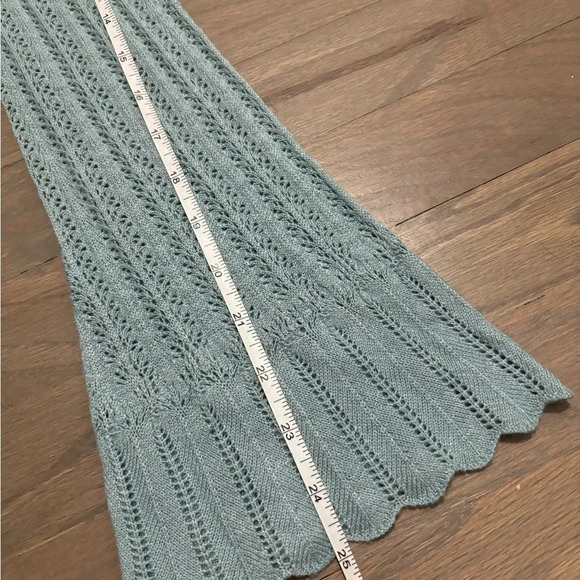 Cabi Dresden Light Blue Pointelle Knit Sweater Cardigan Duster. Medium #813 - Picture 8 of 8